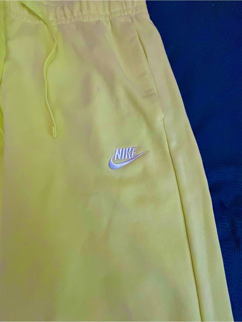 Nike Neon Yellow Wide-Leg Sweatpants - Picture 3 of 4